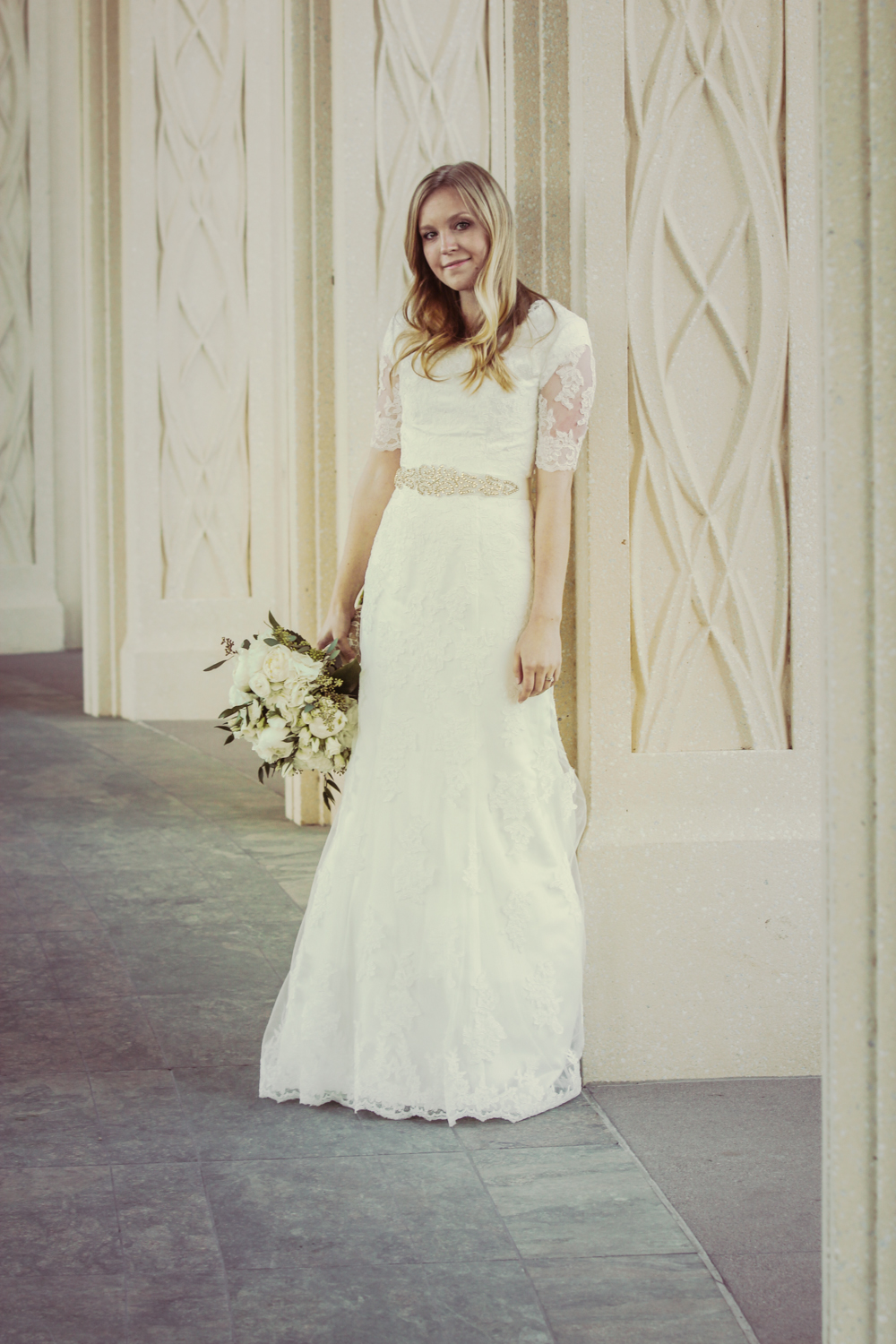 Bride at LDS Gilbert Temple Photo